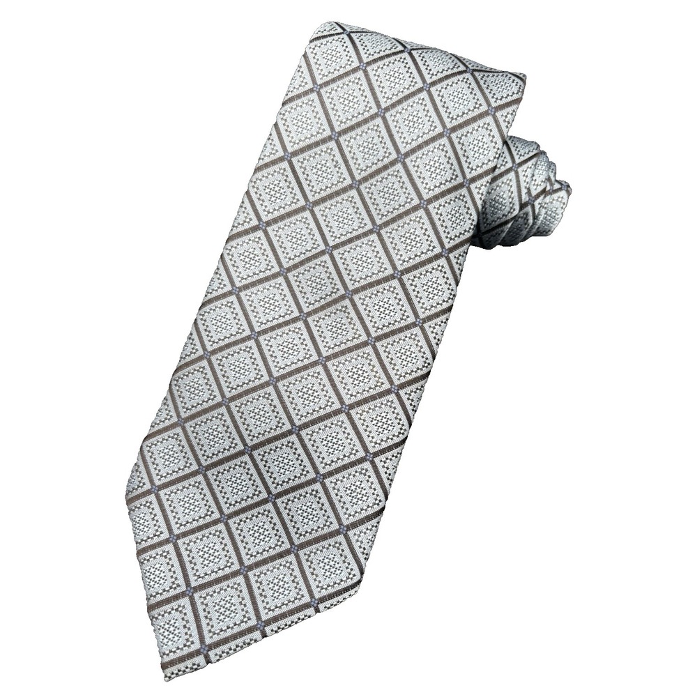 Dolce & Gabbana Tie Men's 100% Silk Made in Italy 61" length Blue Squares EUC